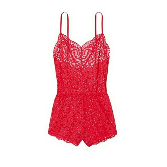 Victoria's Secret Other - NWT, Victoria's Secret Red Lace Romper